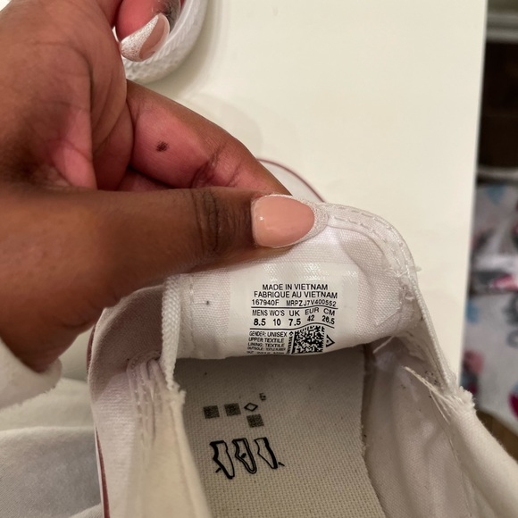 White Converse Slip Ons - Picture 4 of 5